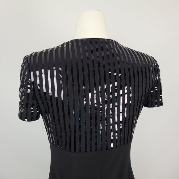 Joseph Ribkoff Black Dress with Metallic Details - Picture 8 of 15